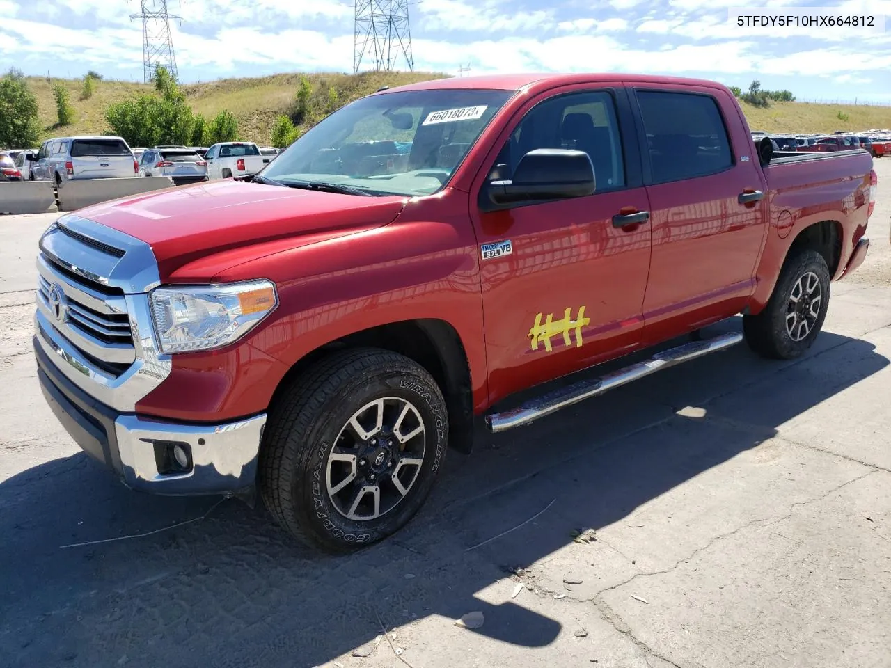 2017 Toyota Tundra Crewmax Sr5 VIN: 5TFDY5F10HX664812 Lot: 69640584