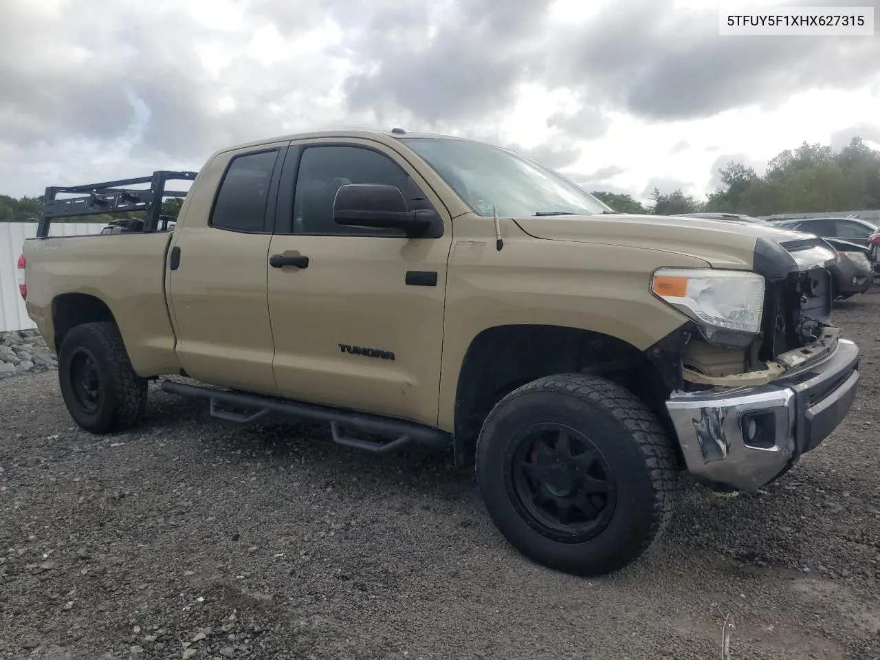 2017 Toyota Tundra Double Cab Sr VIN: 5TFUY5F1XHX627315 Lot: 71640124