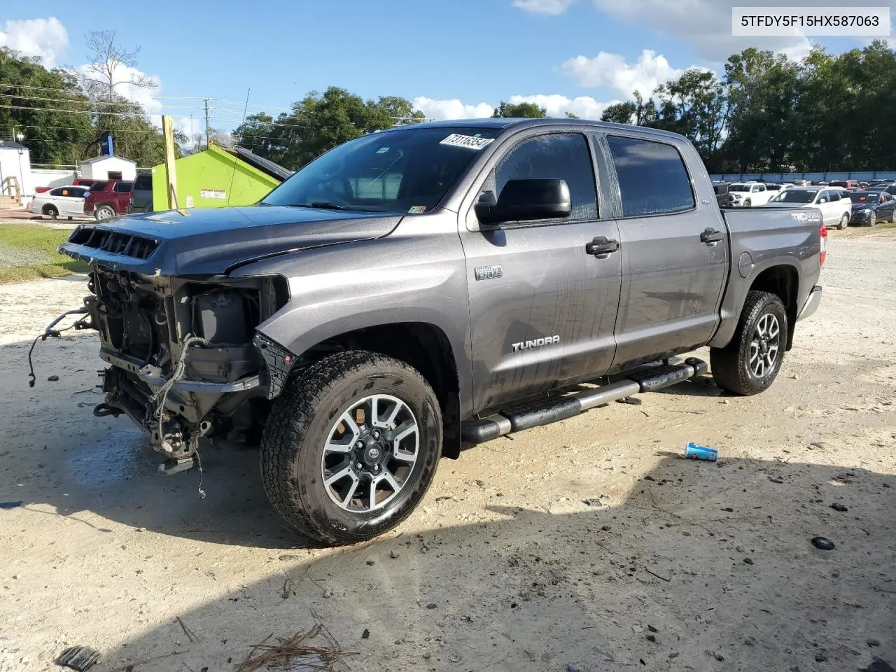 2017 Toyota Tundra Crewmax Sr5 VIN: 5TFDY5F15HX587063 Lot: 73116354