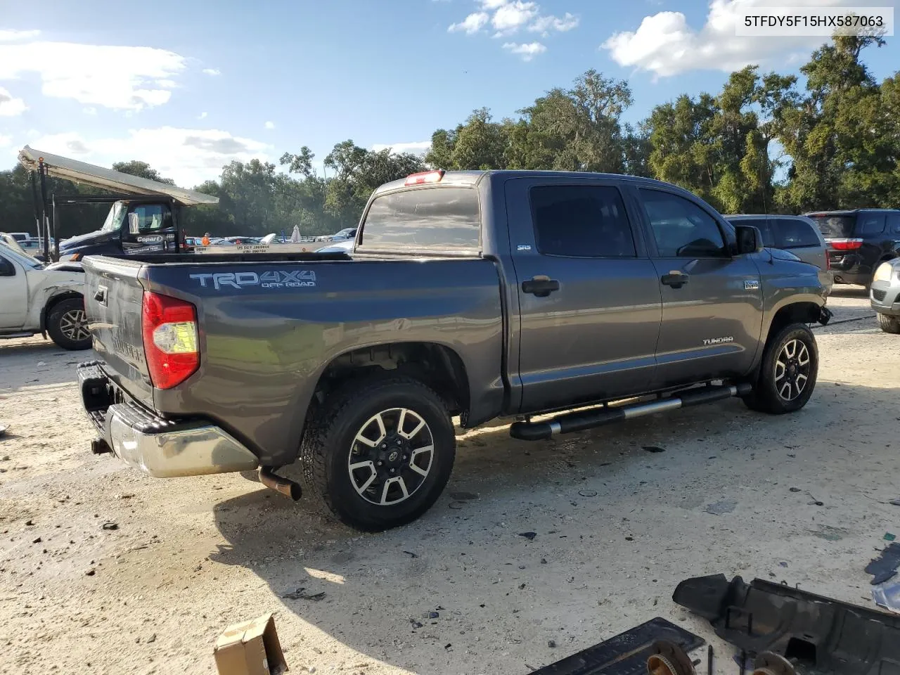 2017 Toyota Tundra Crewmax Sr5 VIN: 5TFDY5F15HX587063 Lot: 73116354