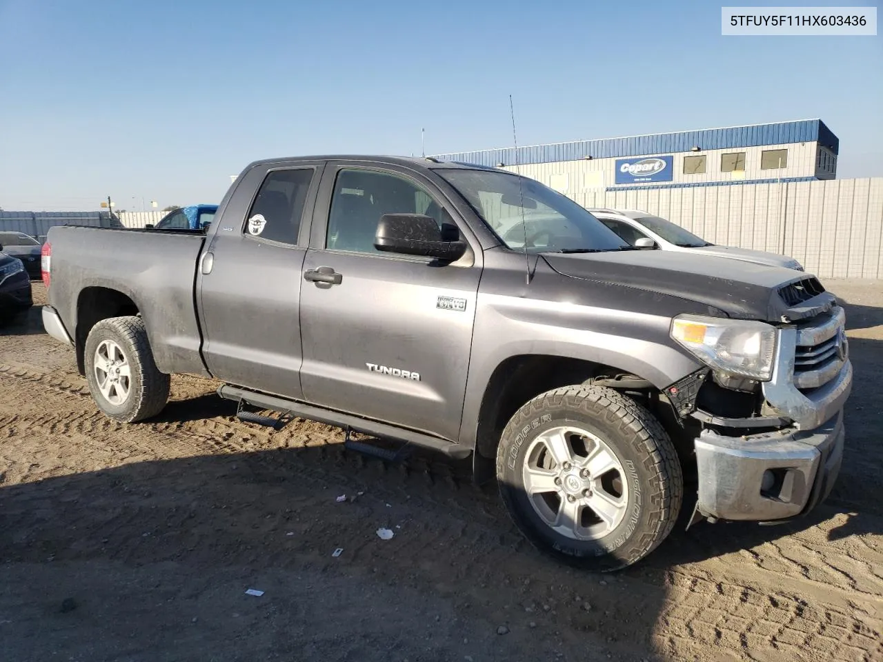 2017 Toyota Tundra Double Cab Sr VIN: 5TFUY5F11HX603436 Lot: 73600064