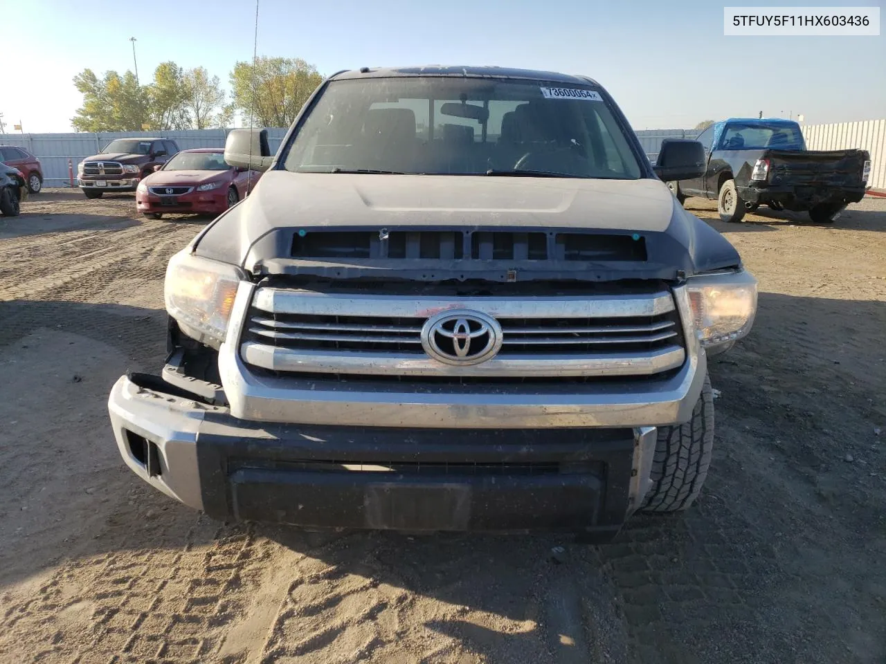 2017 Toyota Tundra Double Cab Sr VIN: 5TFUY5F11HX603436 Lot: 73600064