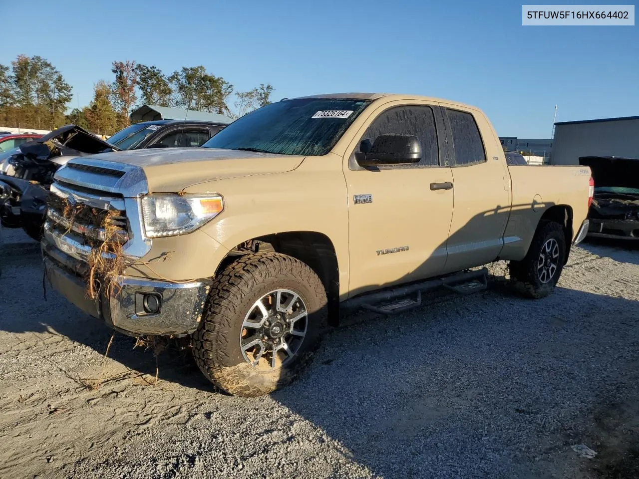 2017 Toyota Tundra Double Cab Sr VIN: 5TFUW5F16HX664402 Lot: 75326164