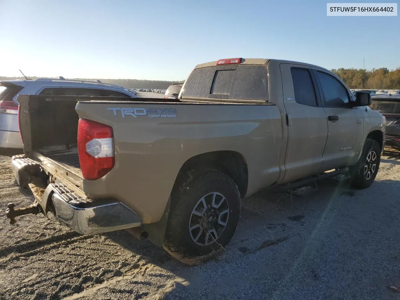 2017 Toyota Tundra Double Cab Sr VIN: 5TFUW5F16HX664402 Lot: 75326164