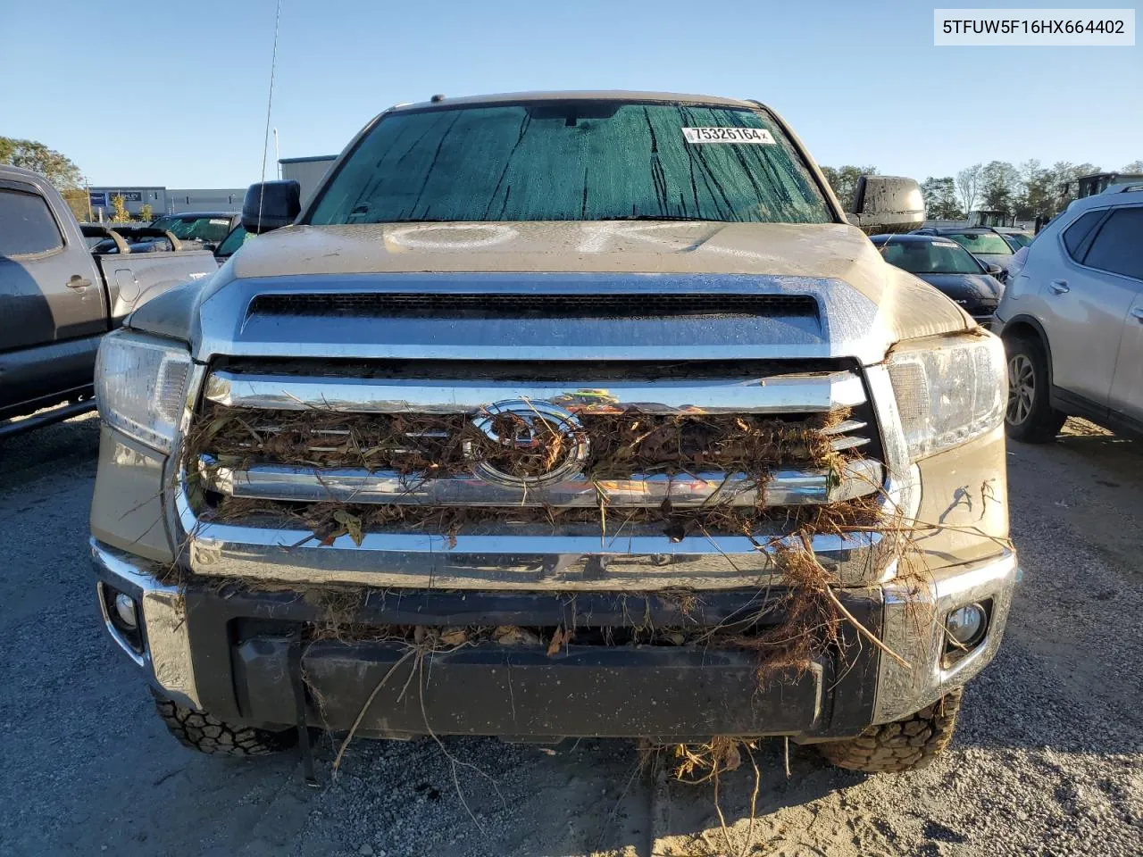 2017 Toyota Tundra Double Cab Sr VIN: 5TFUW5F16HX664402 Lot: 75326164