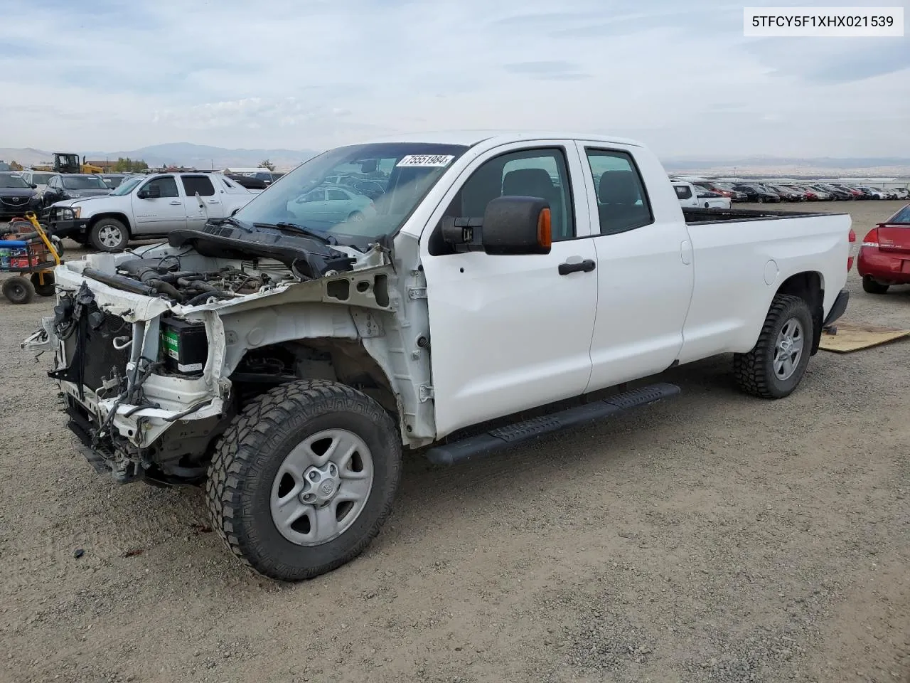 2017 Toyota Tundra Double Cab Sr VIN: 5TFCY5F1XHX021539 Lot: 75551984