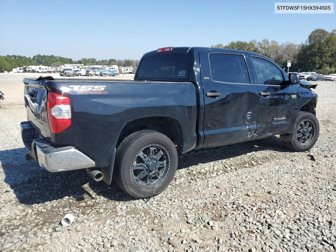 2017 Toyota Tundra Crewmax Sr5 VIN: 5TFDW5F15HX594505 Lot: 76783524