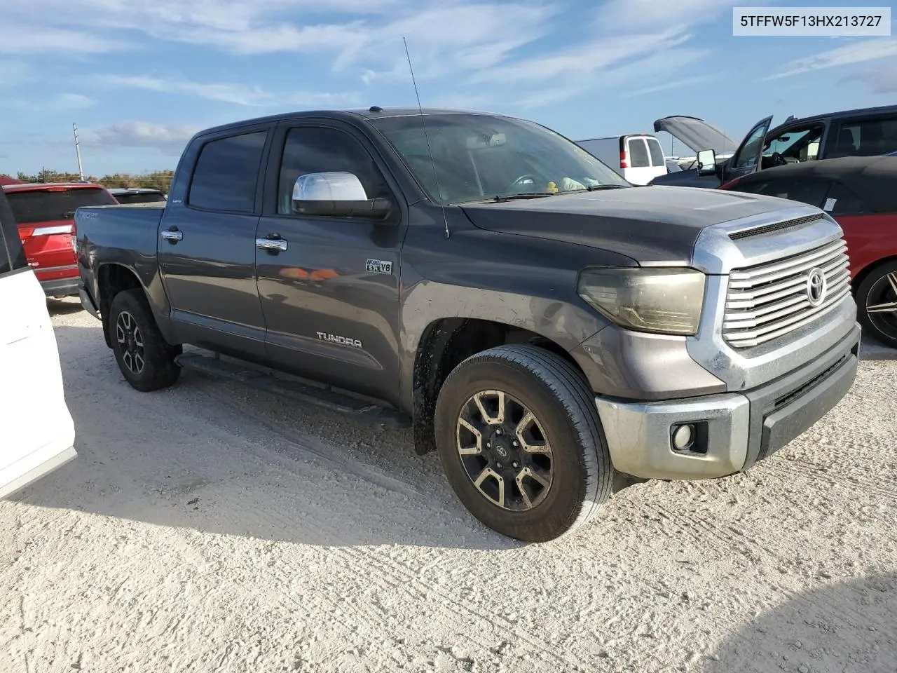 2017 Toyota Tundra Crewmax Limited VIN: 5TFFW5F13HX213727 Lot: 76801714