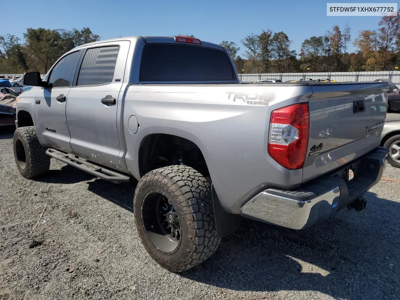 2017 Toyota Tundra Crewmax Sr5 VIN: 5TFDW5F1XHX677752 Lot: 77260114