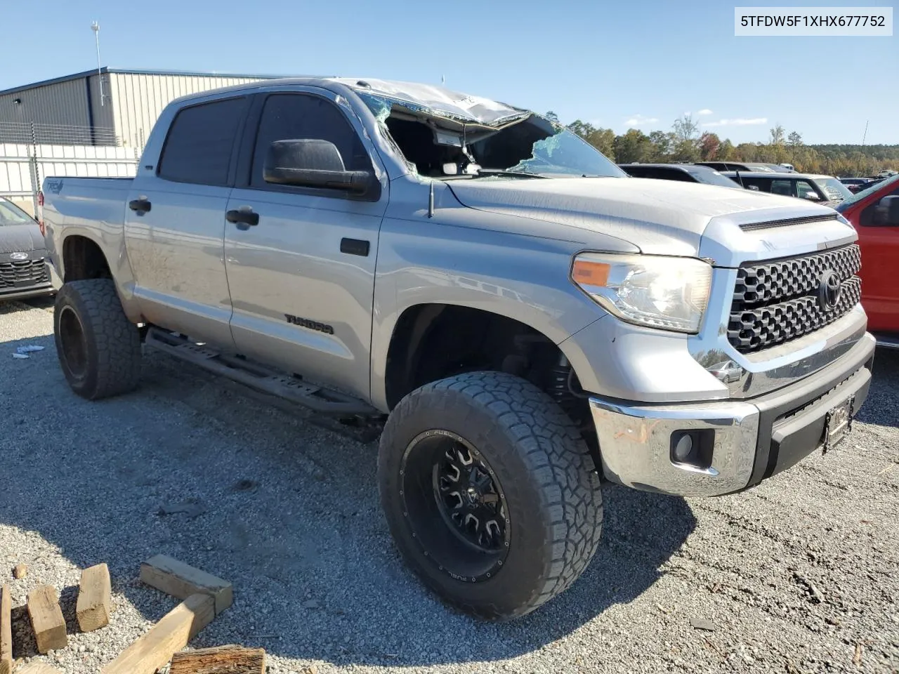 2017 Toyota Tundra Crewmax Sr5 VIN: 5TFDW5F1XHX677752 Lot: 77260114