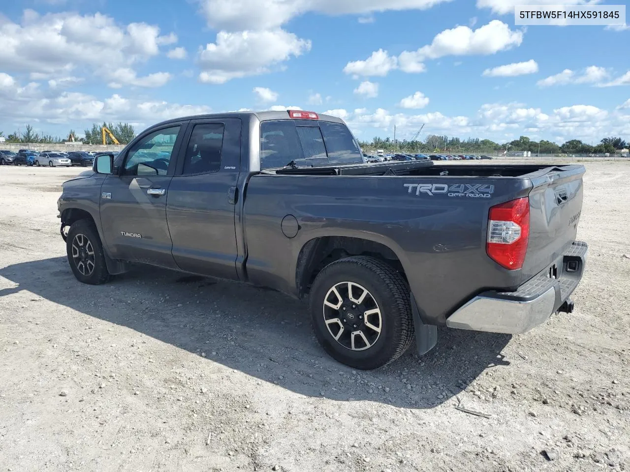 2017 Toyota Tundra Double Cab Limited VIN: 5TFBW5F14HX591845 Lot: 77360834