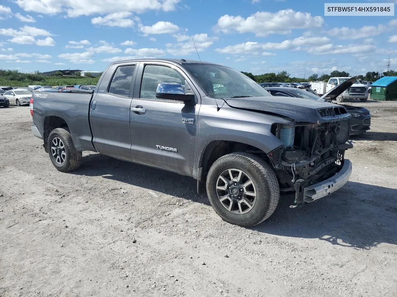 2017 Toyota Tundra Double Cab Limited VIN: 5TFBW5F14HX591845 Lot: 77360834