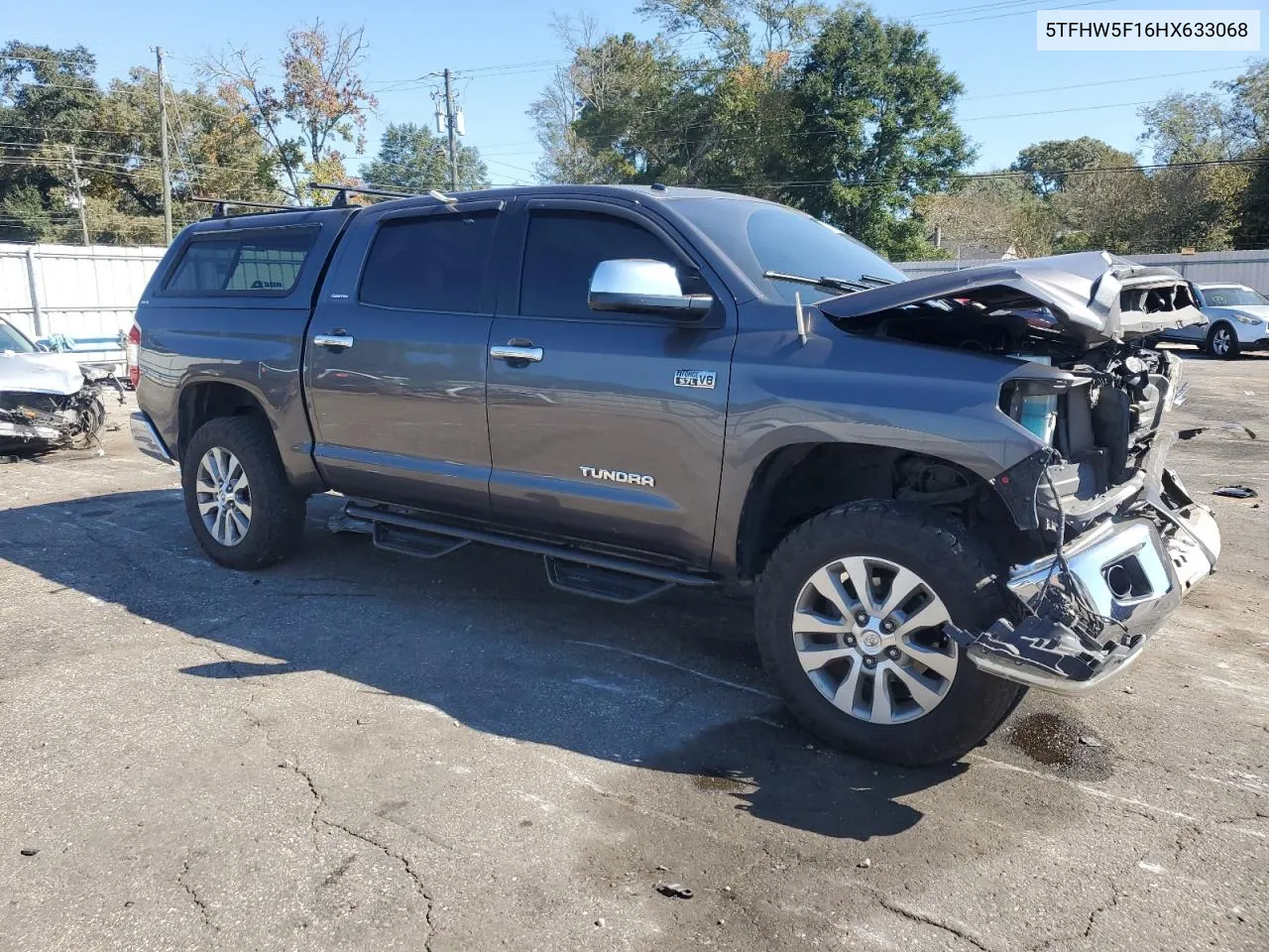 2017 Toyota Tundra Crewmax Limited VIN: 5TFHW5F16HX633068 Lot: 77466144