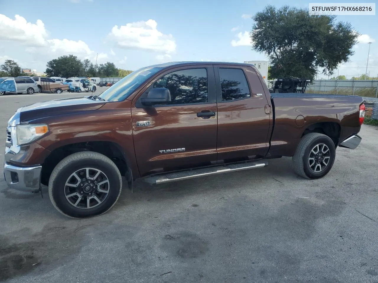 2017 Toyota Tundra Double Cab Sr VIN: 5TFUW5F17HX668216 Lot: 77493004