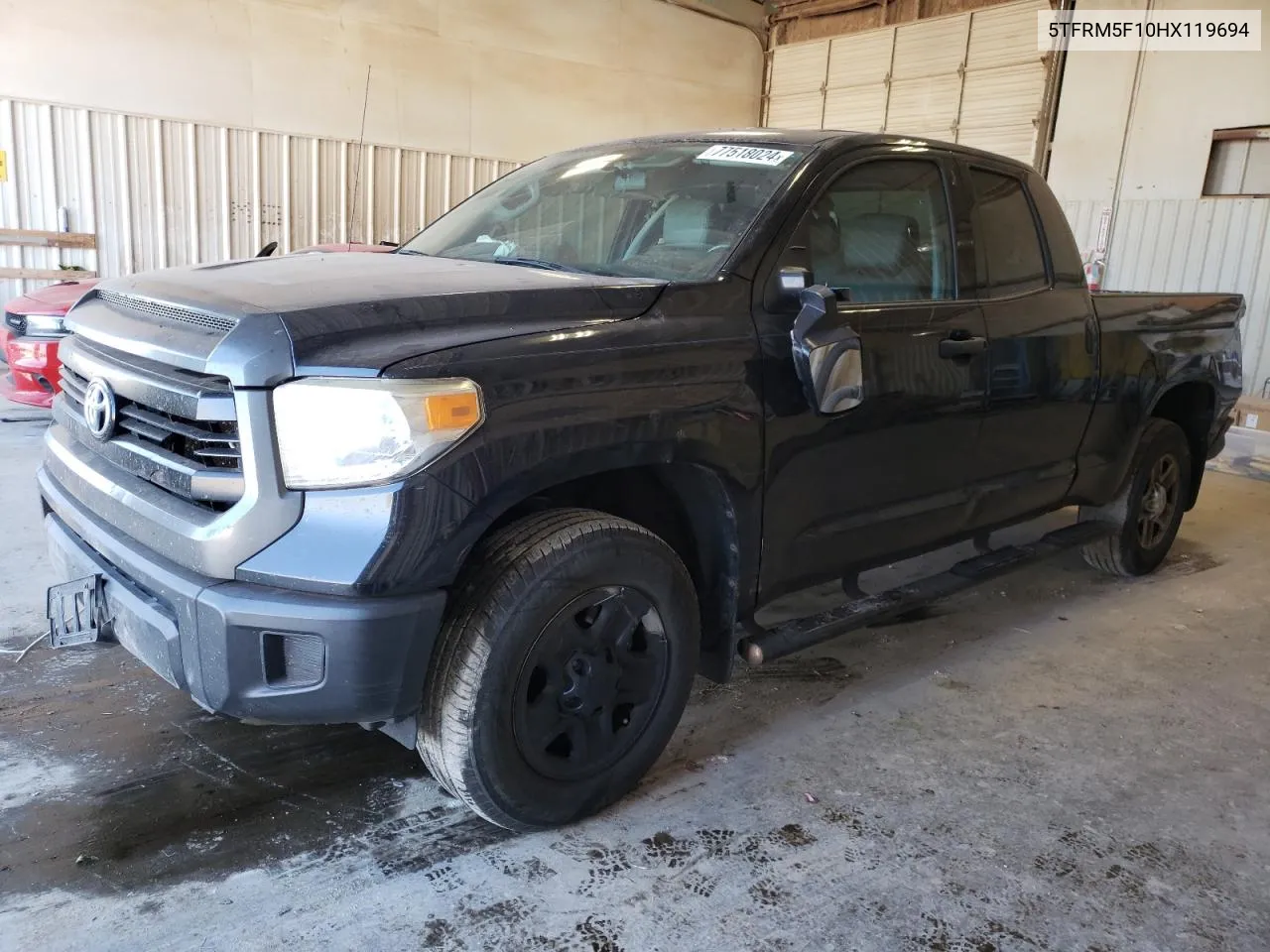 2017 Toyota Tundra Double Cab Sr VIN: 5TFRM5F10HX119694 Lot: 77518024