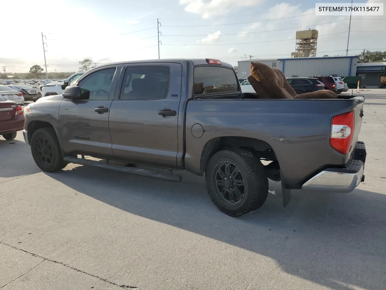 2017 Toyota Tundra Crewmax Sr5 VIN: 5TFEM5F17HX115477 Lot: 78644634