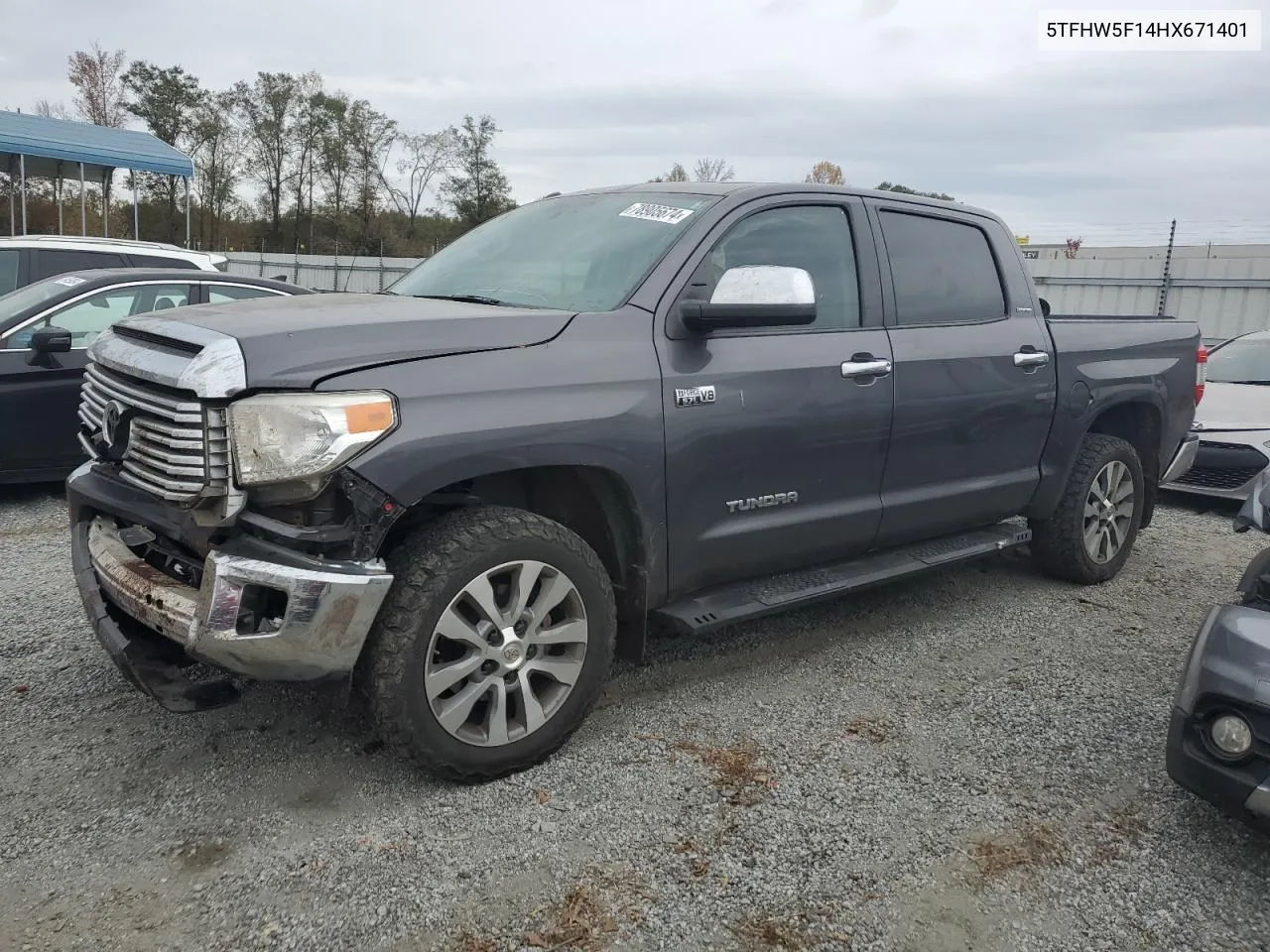 2017 Toyota Tundra Crewmax Limited VIN: 5TFHW5F14HX671401 Lot: 78905674