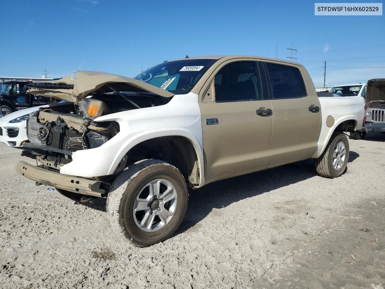 2017 Toyota Tundra Crewmax Sr5 VIN: 5TFDW5F16HX602529 Lot: 79959594