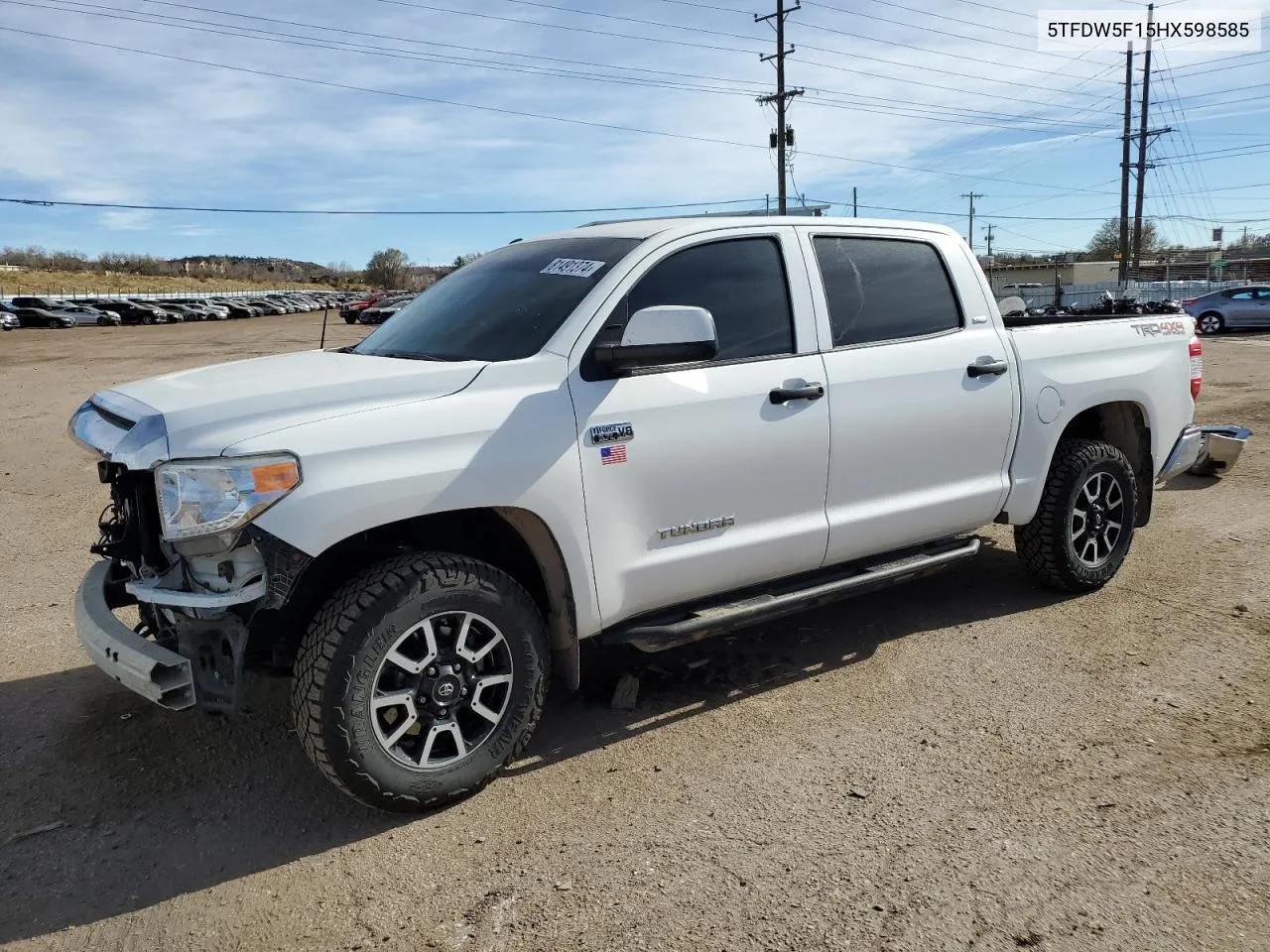 2017 Toyota Tundra Crewmax Sr5 VIN: 5TFDW5F15HX598585 Lot: 81491374