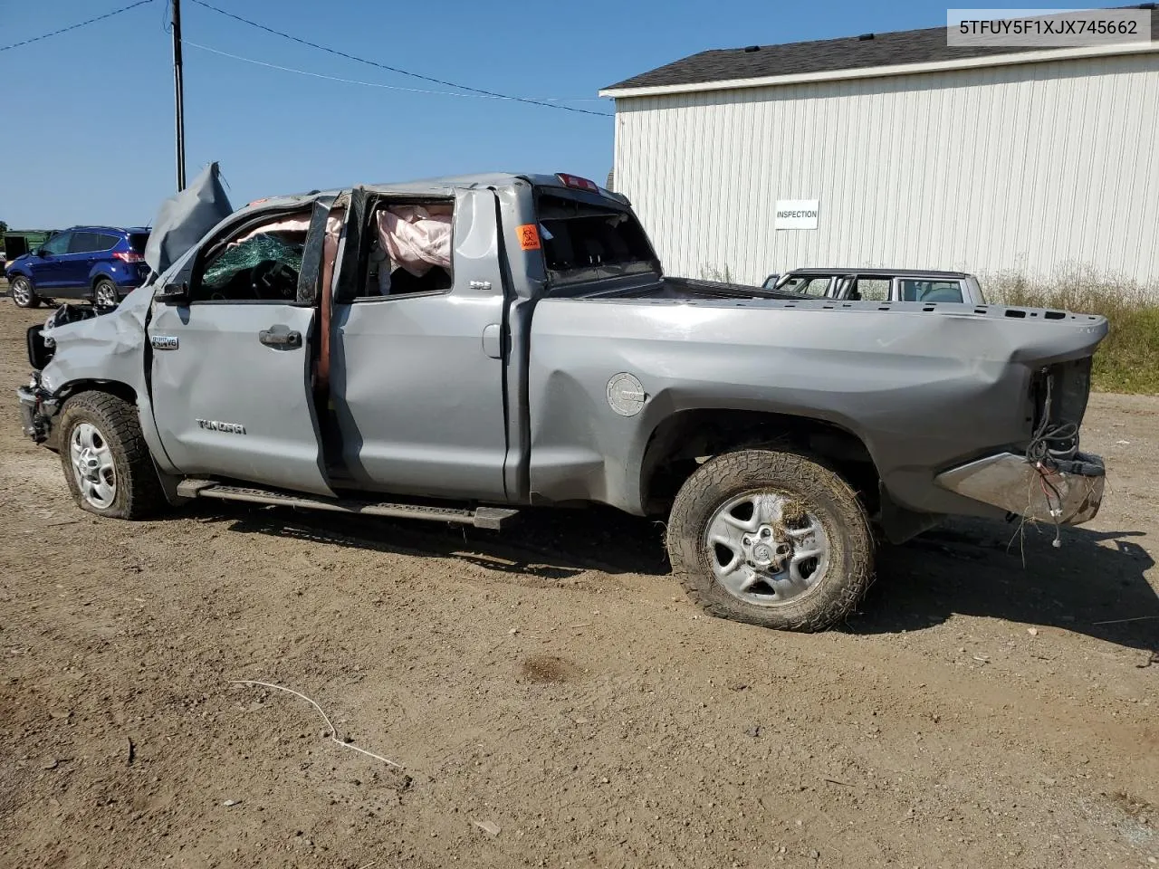 2018 Toyota Tundra Double Cab Sr VIN: 5TFUY5F1XJX745662 Lot: 68159304