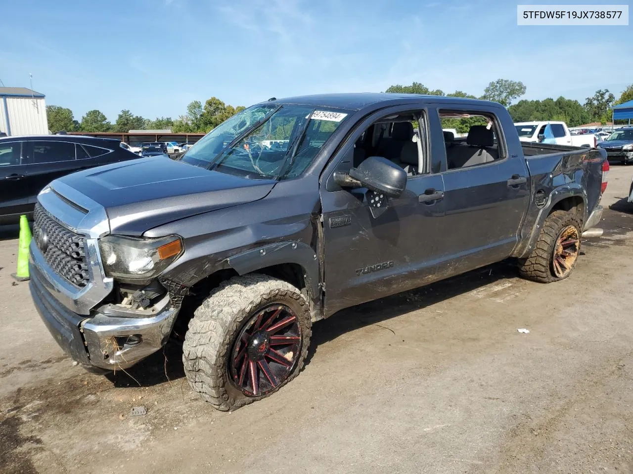 2018 Toyota Tundra Crewmax Sr5 VIN: 5TFDW5F19JX738577 Lot: 69754894