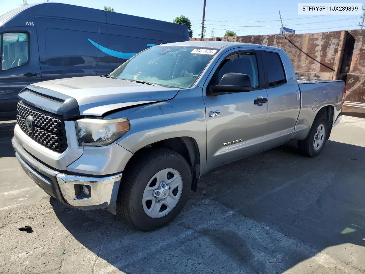 2018 Toyota Tundra Double Cab Sr VIN: 5TFRY5F11JX239899 Lot: 70477834