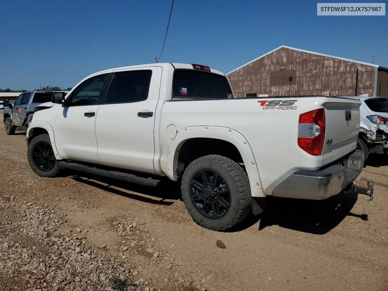 2018 Toyota Tundra Crewmax Sr5 VIN: 5TFDW5F12JX757987 Lot: 71193314