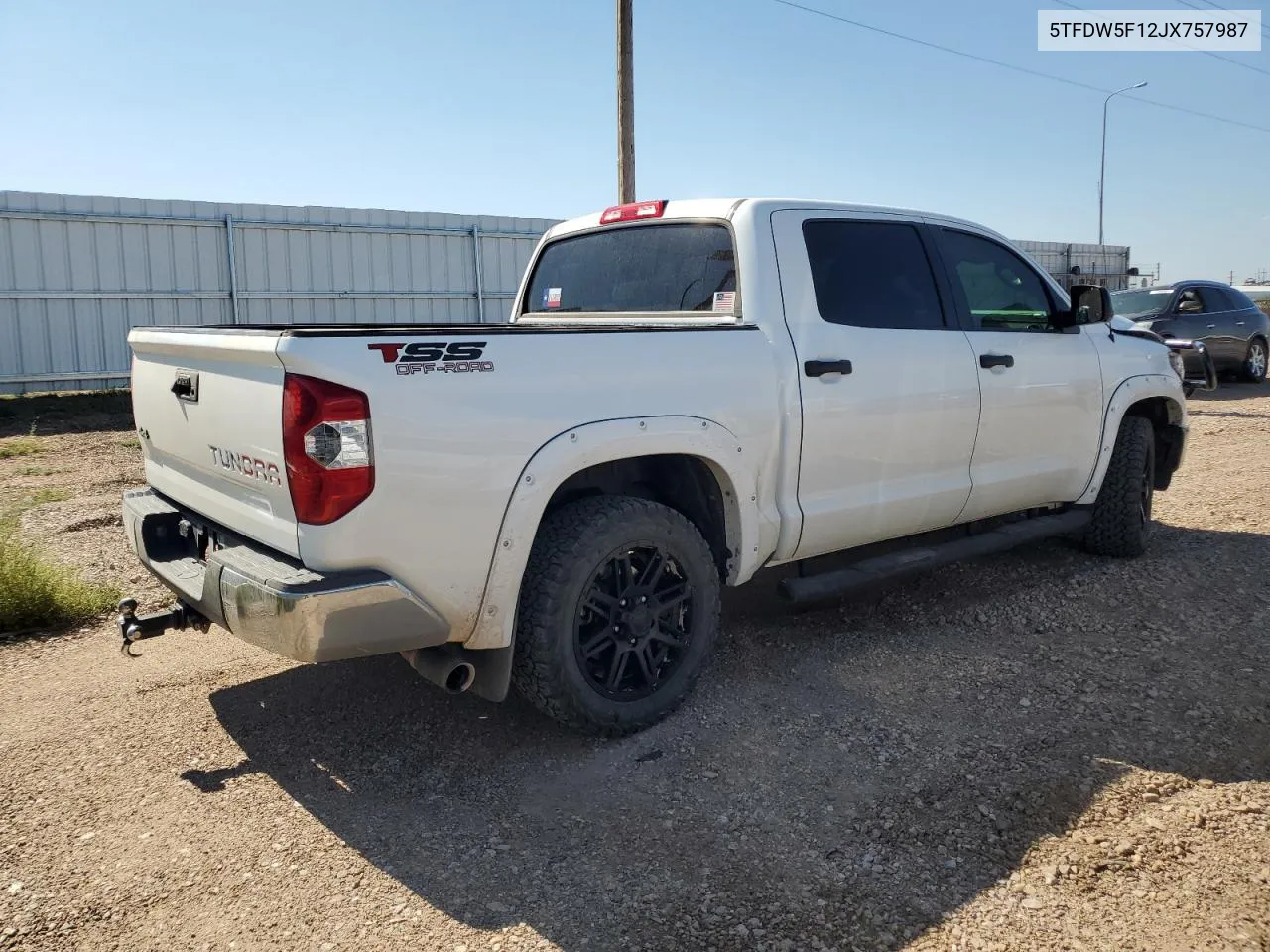 2018 Toyota Tundra Crewmax Sr5 VIN: 5TFDW5F12JX757987 Lot: 71193314