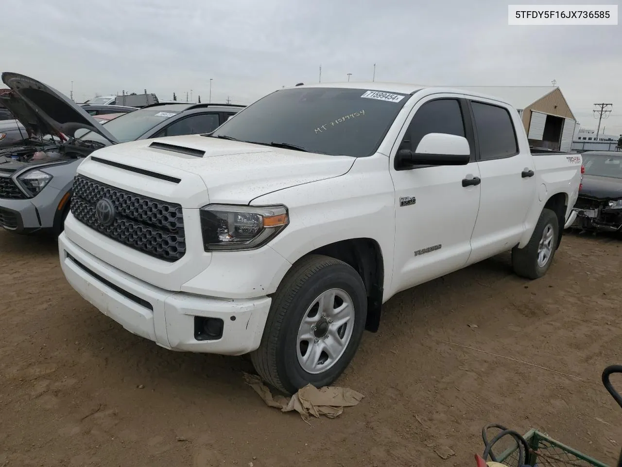 2018 Toyota Tundra Crewmax Sr5 VIN: 5TFDY5F16JX736585 Lot: 71599454