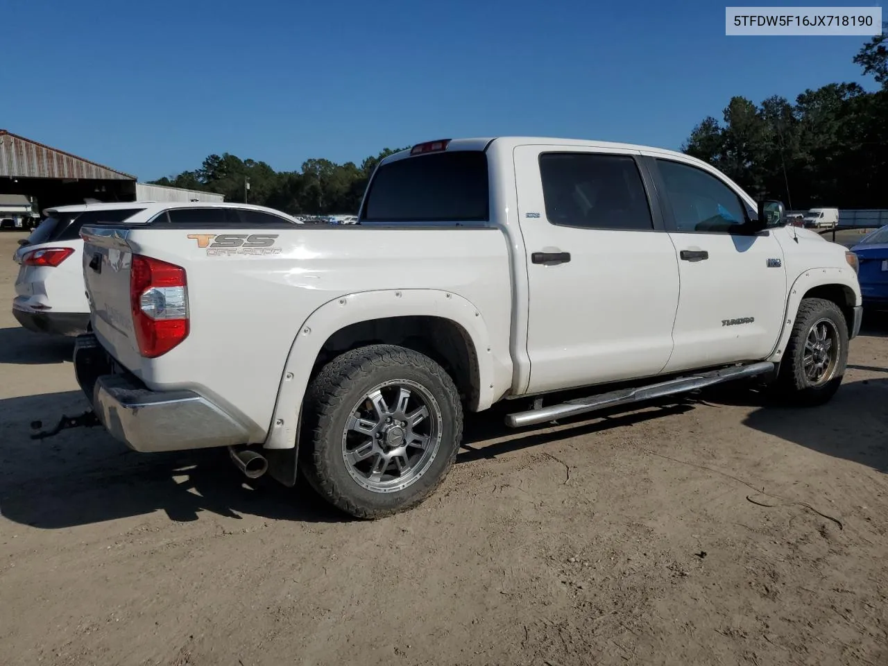 2018 Toyota Tundra Crewmax Sr5 VIN: 5TFDW5F16JX718190 Lot: 71703354