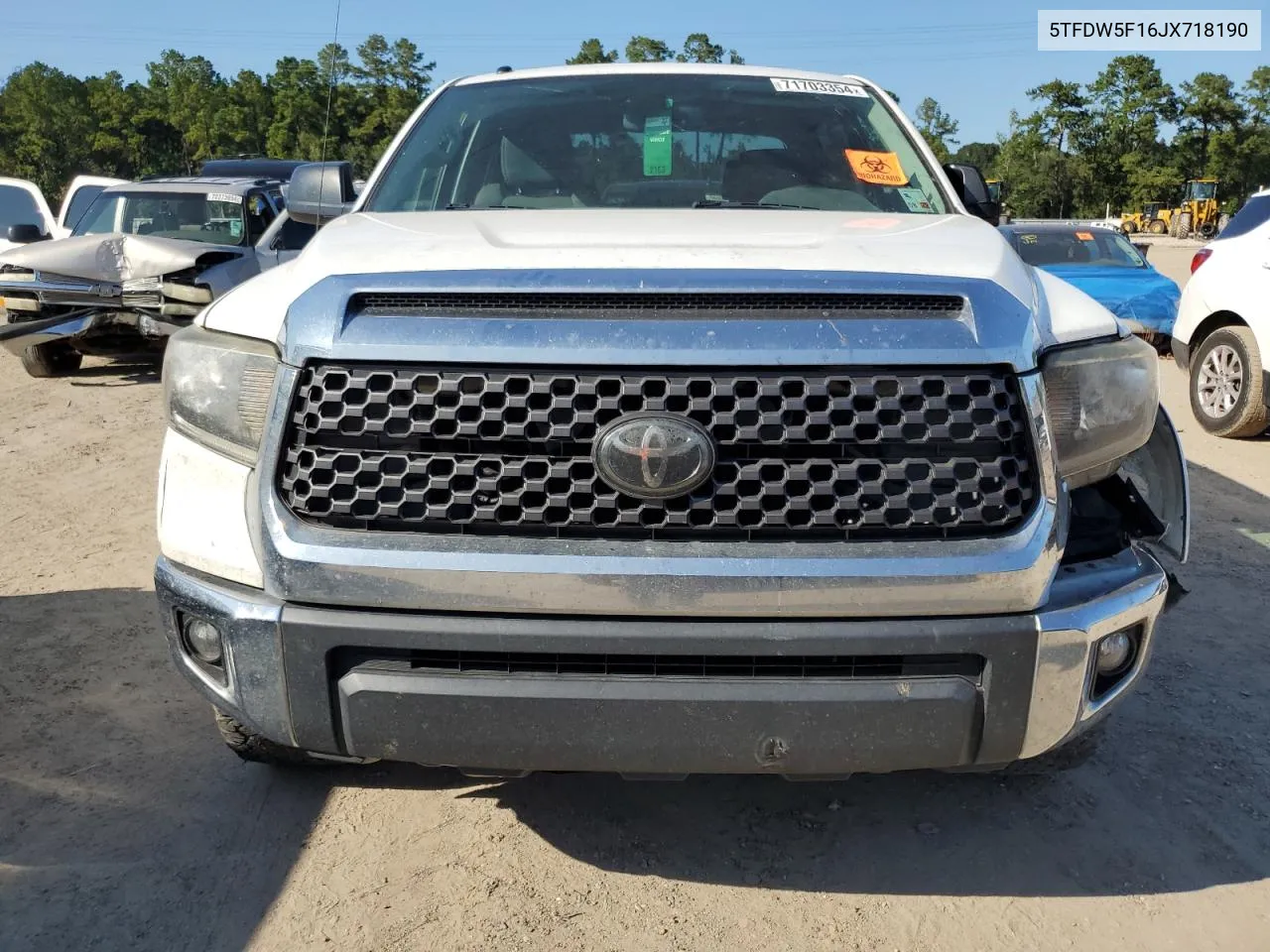 2018 Toyota Tundra Crewmax Sr5 VIN: 5TFDW5F16JX718190 Lot: 71703354