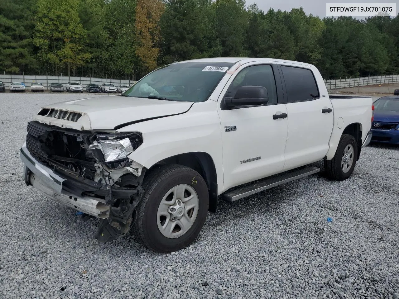 2018 Toyota Tundra Crewmax Sr5 VIN: 5TFDW5F19JX701075 Lot: 71878654