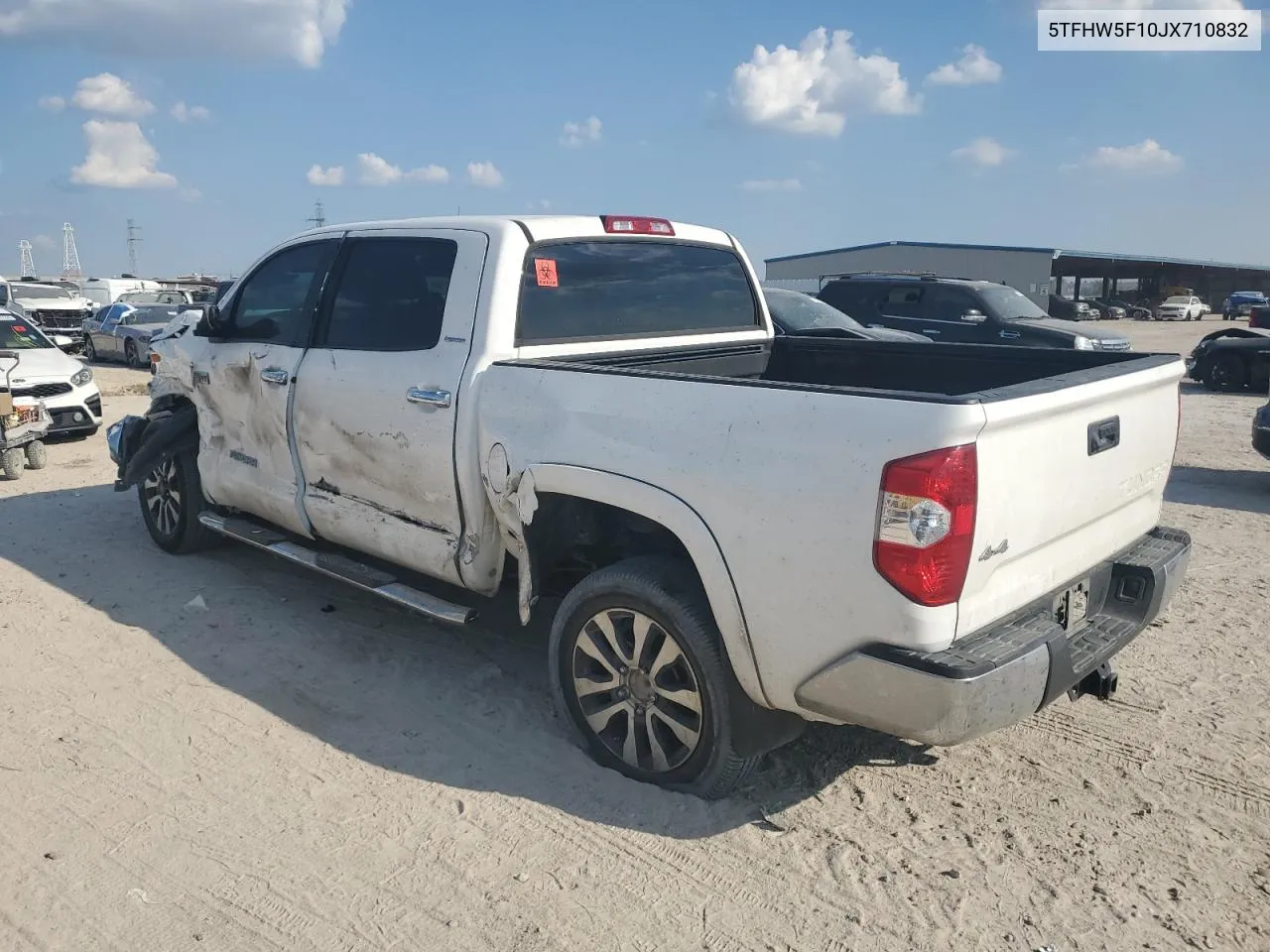 2018 Toyota Tundra Crewmax Limited VIN: 5TFHW5F10JX710832 Lot: 72253204