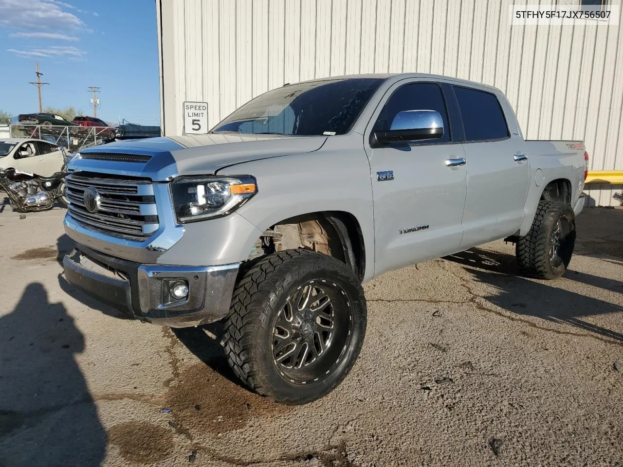 2018 Toyota Tundra Crewmax Limited VIN: 5TFHY5F17JX756507 Lot: 72684434