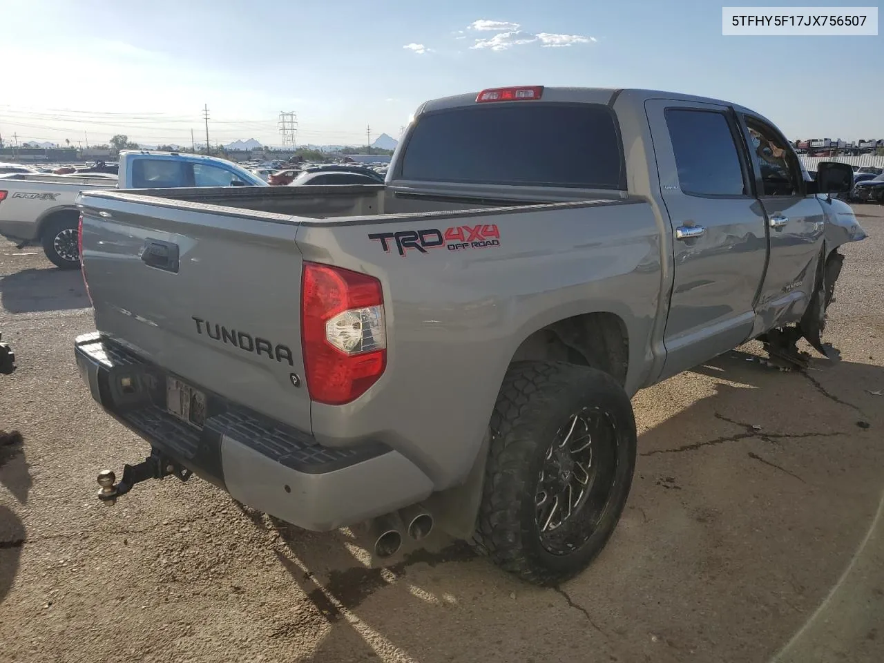 2018 Toyota Tundra Crewmax Limited VIN: 5TFHY5F17JX756507 Lot: 72684434