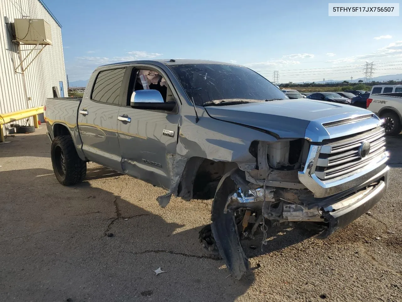 2018 Toyota Tundra Crewmax Limited VIN: 5TFHY5F17JX756507 Lot: 72684434