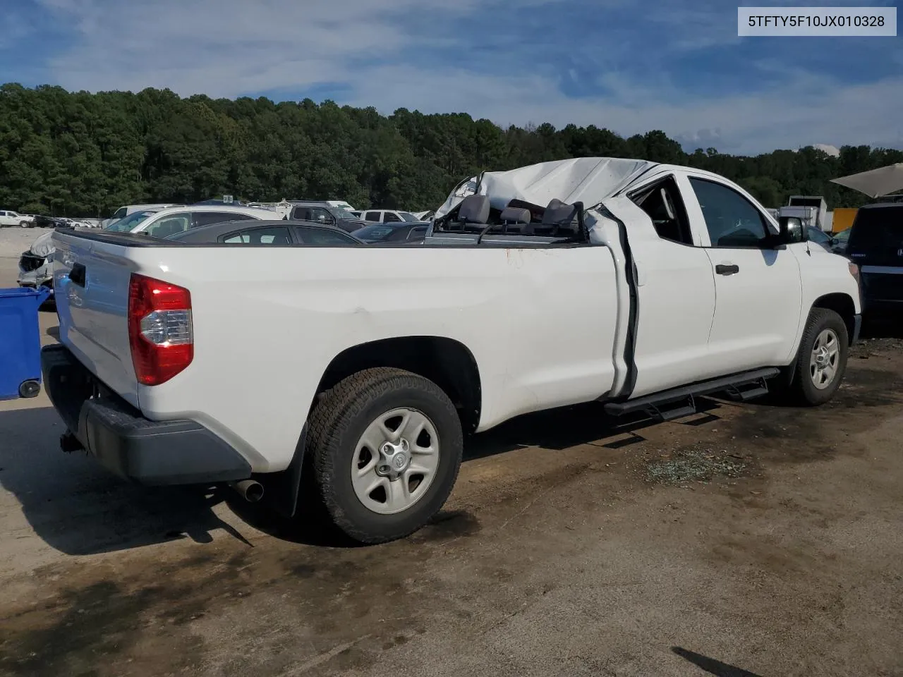 2018 Toyota Tundra Double Cab Sr VIN: 5TFTY5F10JX010328 Lot: 72822784