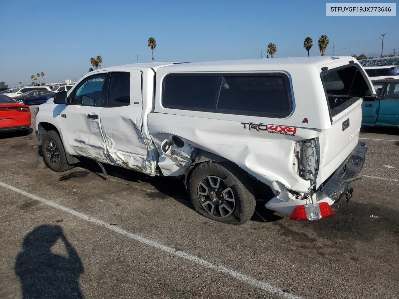 2018 Toyota Tundra Double Cab Sr VIN: 5TFUY5F19JX773646 Lot: 73052104