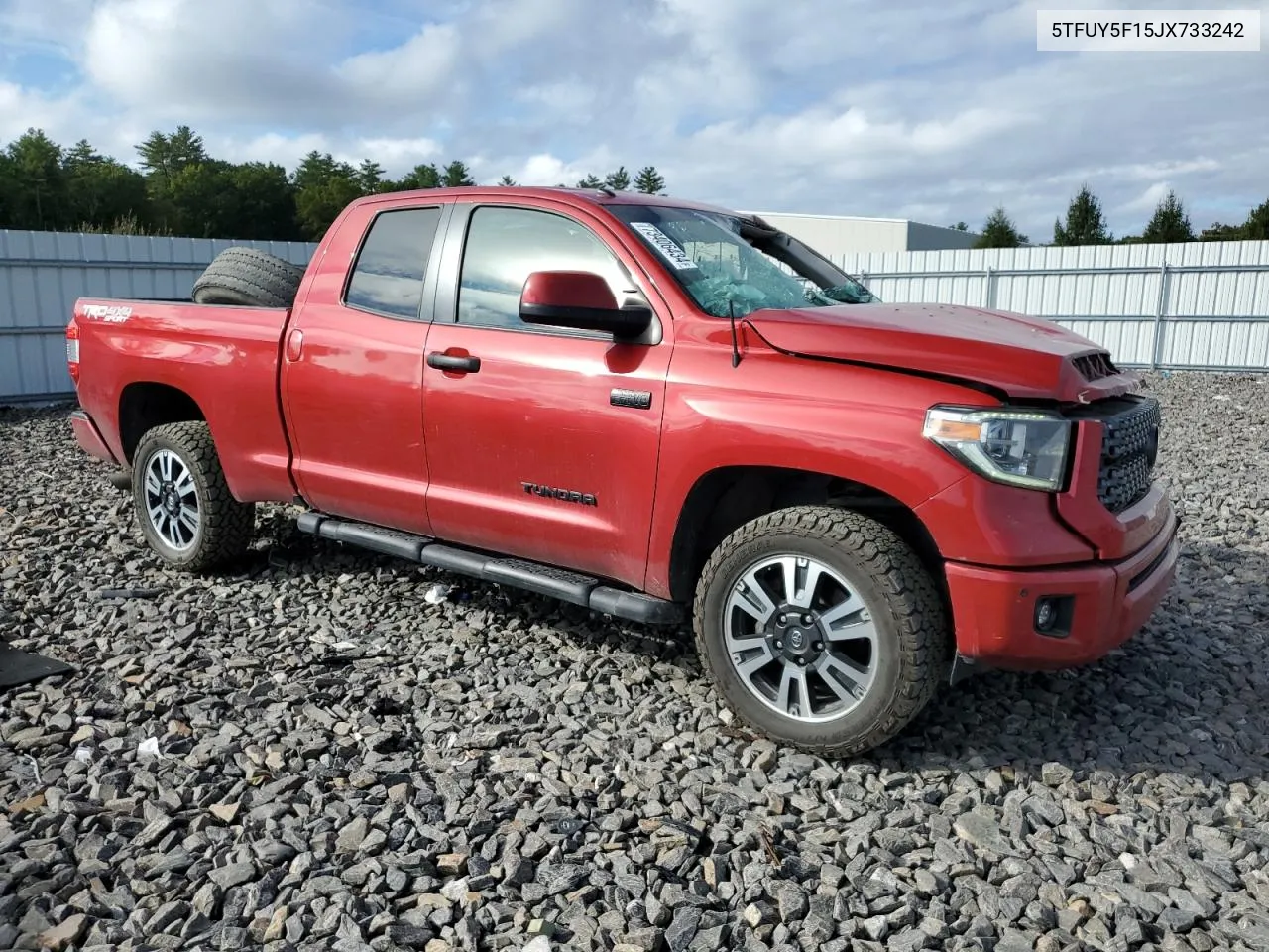 2018 Toyota Tundra Double Cab Sr VIN: 5TFUY5F15JX733242 Lot: 73406434