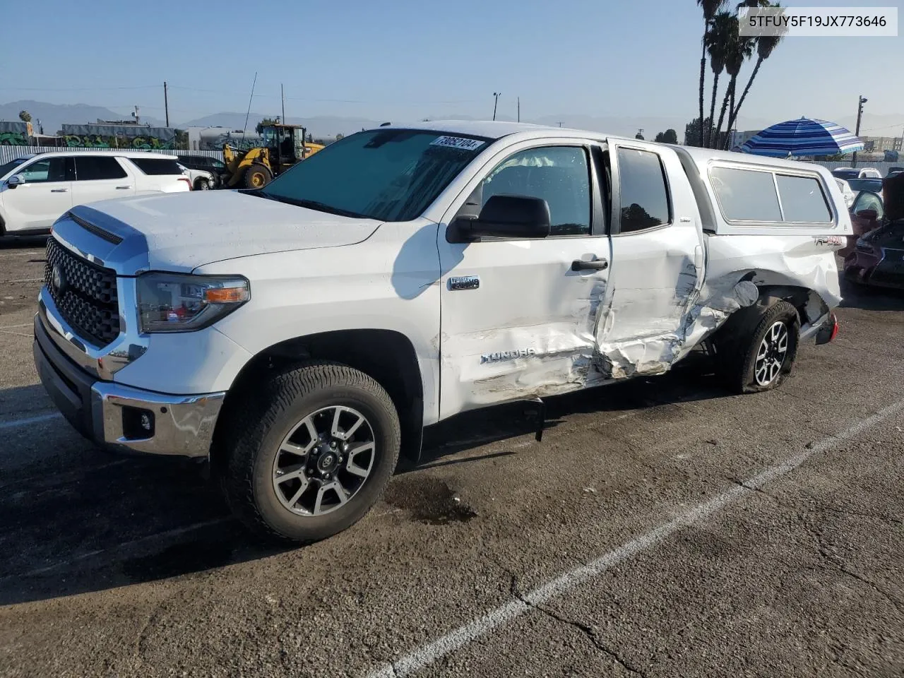 2018 Toyota Tundra Double Cab Sr VIN: 5TFUY5F19JX773646 Lot: 73698504