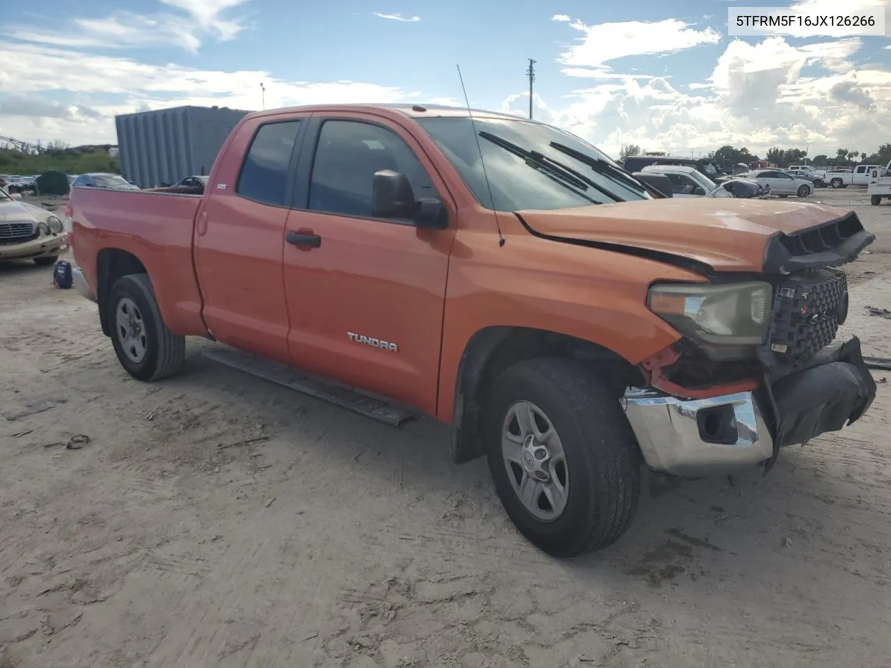 2018 Toyota Tundra Double Cab Sr VIN: 5TFRM5F16JX126266 Lot: 74276684