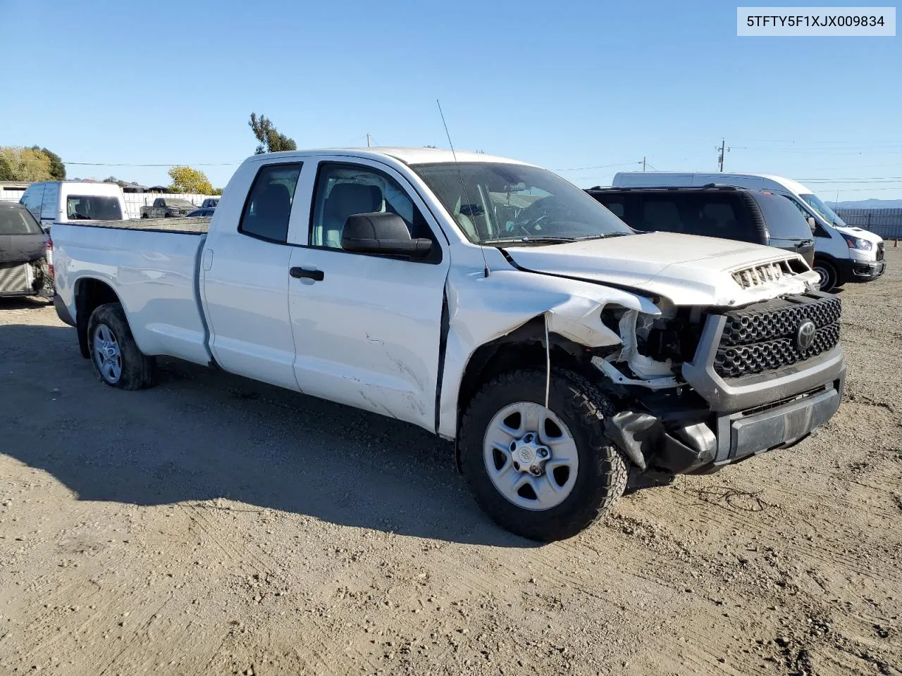 2018 Toyota Tundra Double Cab Sr VIN: 5TFTY5F1XJX009834 Lot: 74633534