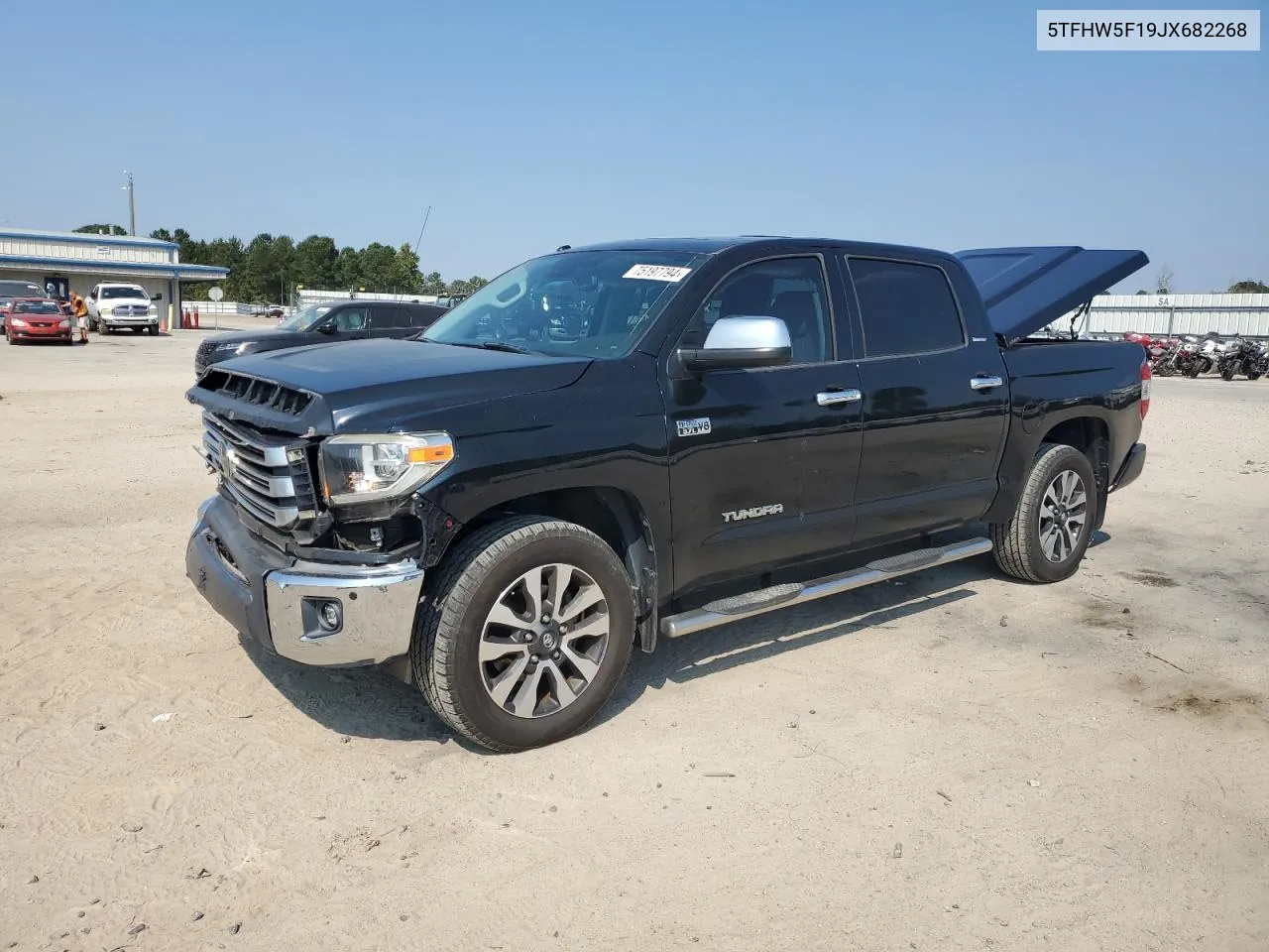 2018 Toyota Tundra Crewmax Limited VIN: 5TFHW5F19JX682268 Lot: 75197794