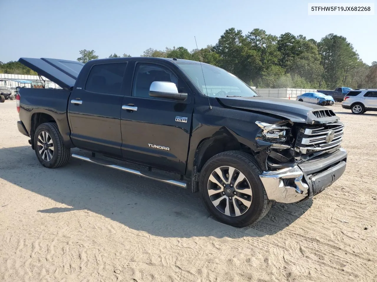 2018 Toyota Tundra Crewmax Limited VIN: 5TFHW5F19JX682268 Lot: 75197794