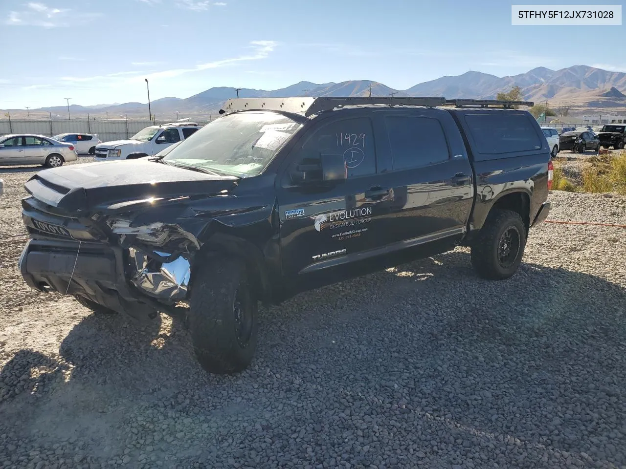 2018 Toyota Tundra Crewmax Limited VIN: 5TFHY5F12JX731028 Lot: 75550604