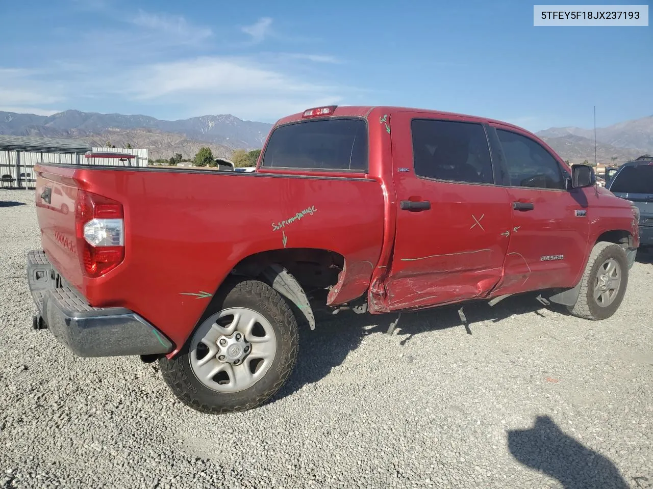 2018 Toyota Tundra Crewmax Sr5 VIN: 5TFEY5F18JX237193 Lot: 75767044