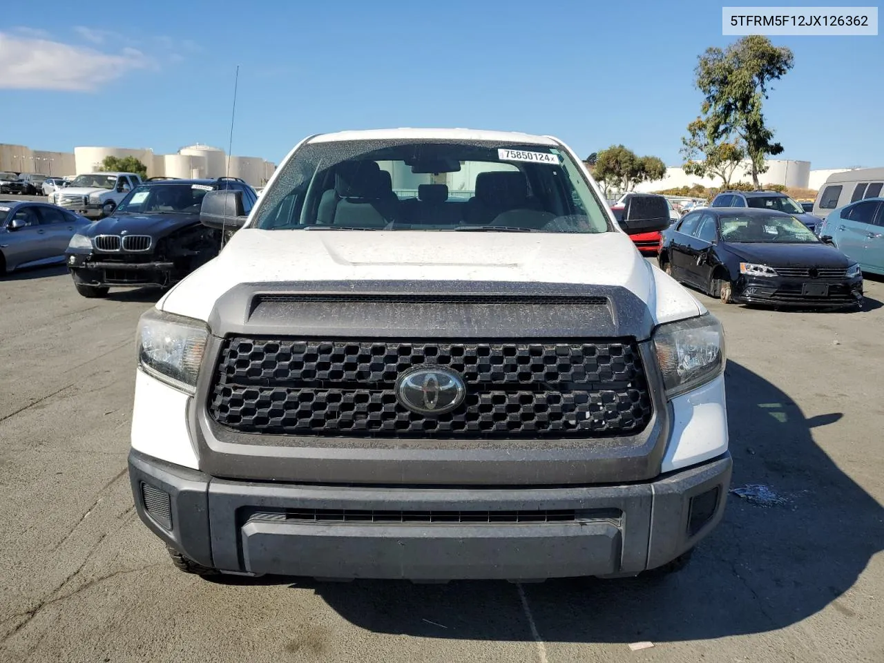 2018 Toyota Tundra Double Cab Sr VIN: 5TFRM5F12JX126362 Lot: 75850124