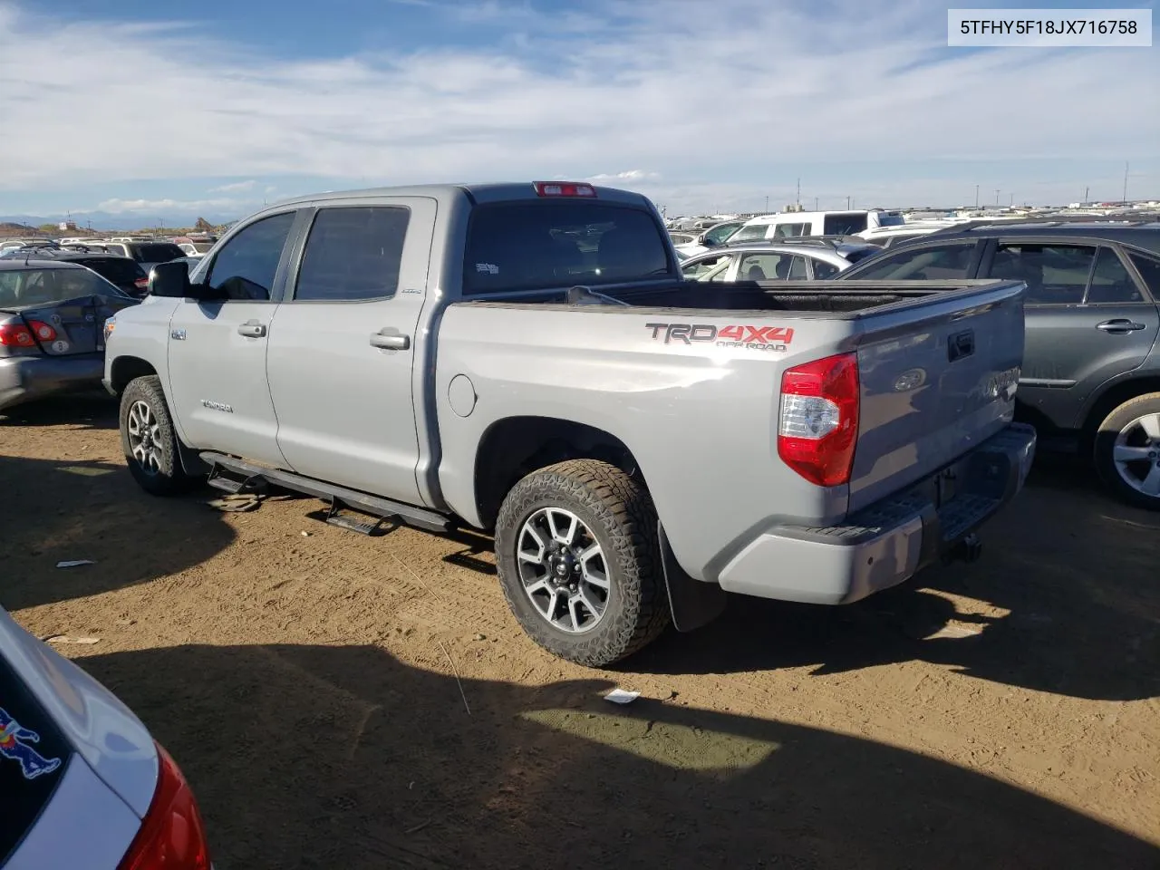 2018 Toyota Tundra Crewmax Limited VIN: 5TFHY5F18JX716758 Lot: 75909814