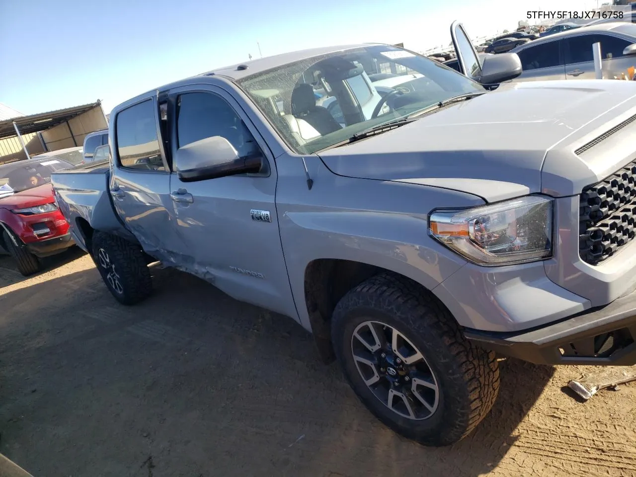 2018 Toyota Tundra Crewmax Limited VIN: 5TFHY5F18JX716758 Lot: 75909814