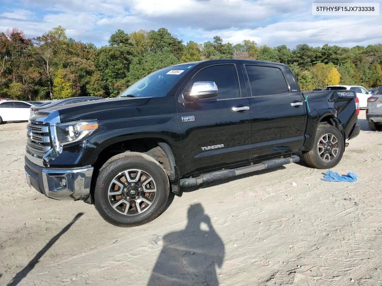 2018 Toyota Tundra Crewmax Limited VIN: 5TFHY5F15JX733338 Lot: 75938564